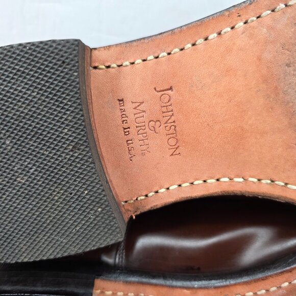 Jhonston & Murphy Optima Oxford Shoes Sz 8 D Brown Cap Toe Fall Leather - Picture 9 of 16